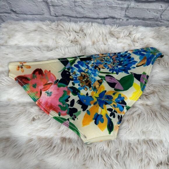 Triangl Neoprene Floral Bikini Bottom Size Small - Picture 2 of 5